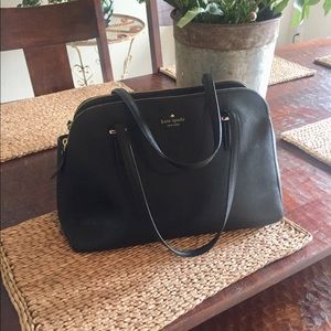 Kate Spade Black Leather Satchel Handbag